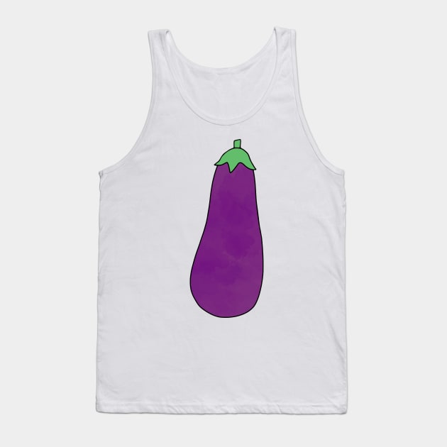 Eggplant Emoji Tank Top by murialbezanson